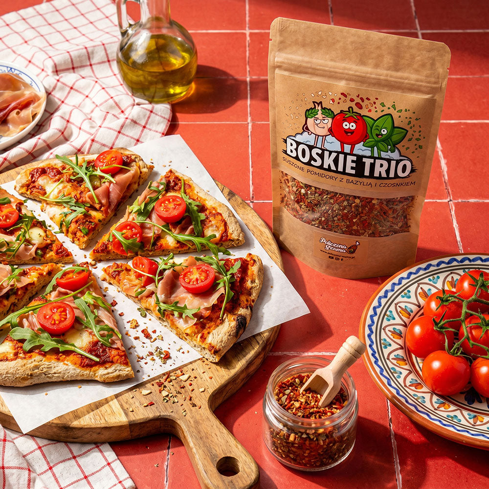Przyprawa BOSKIE TRIO - naturalna mieszanka, ZERO soli - 150 g POLICZONA SZAMA