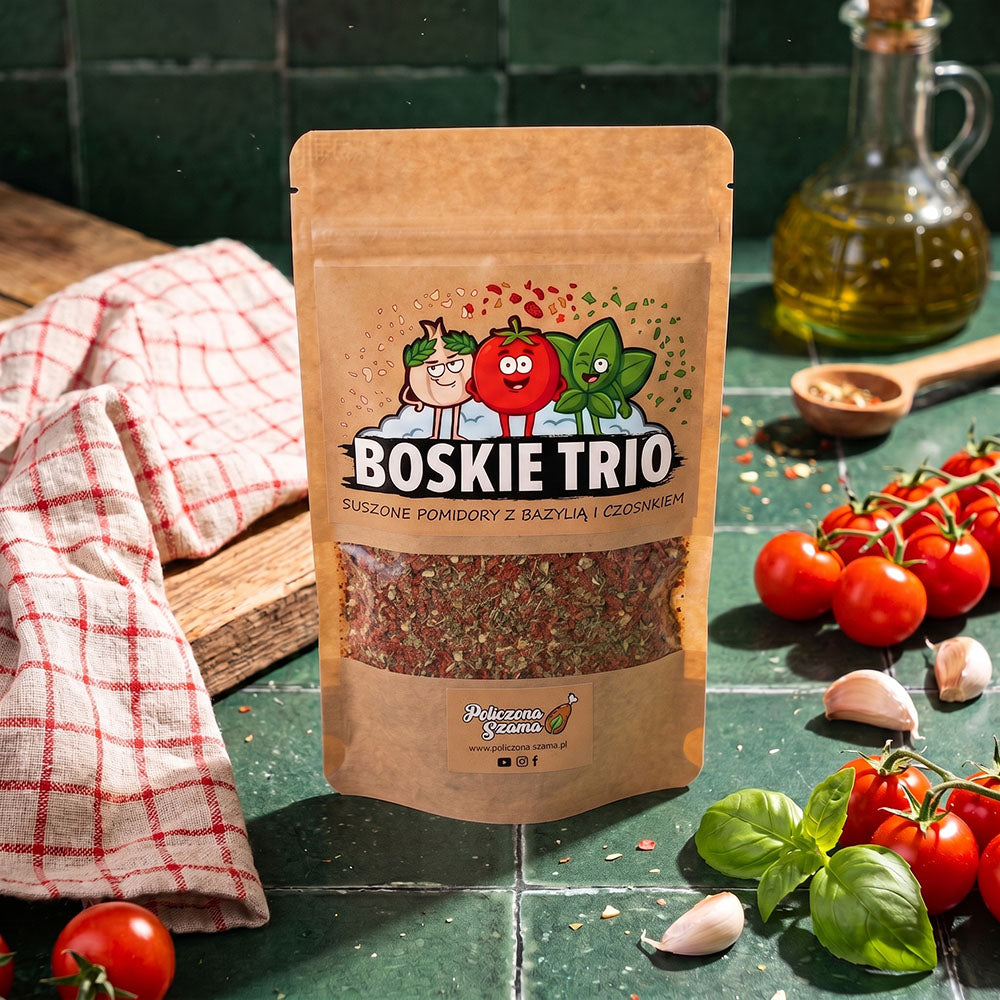 Przyprawa BOSKIE TRIO - naturalna mieszanka, ZERO soli - 150 g POLICZONA SZAMA