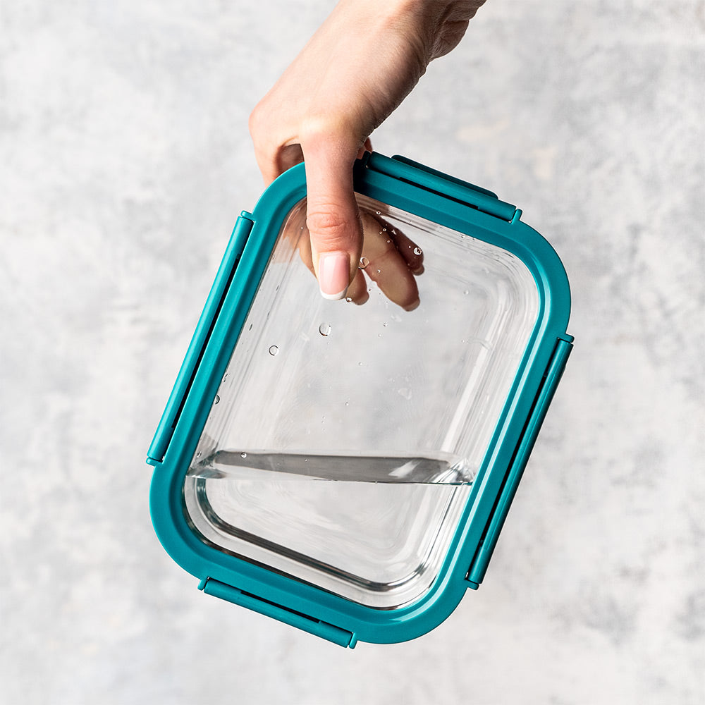 Szklany pojemnik LunchBOX na żywność - 1050 ml - szklana pokrywa