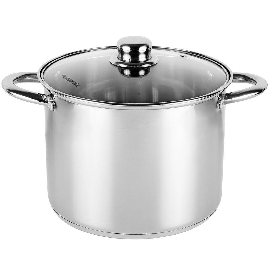 Wysoki garnek - stal nierdzewna - 6,1L z pokrywą - 22 cm średnica